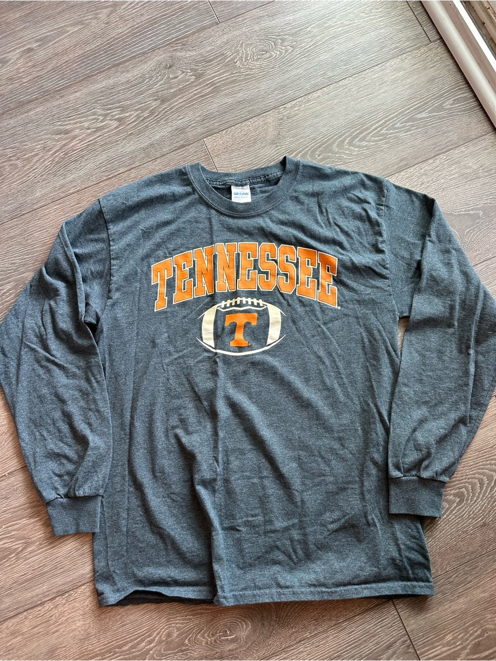 Gildan Tennessee Long Sleeve Tee in Gray and Orange